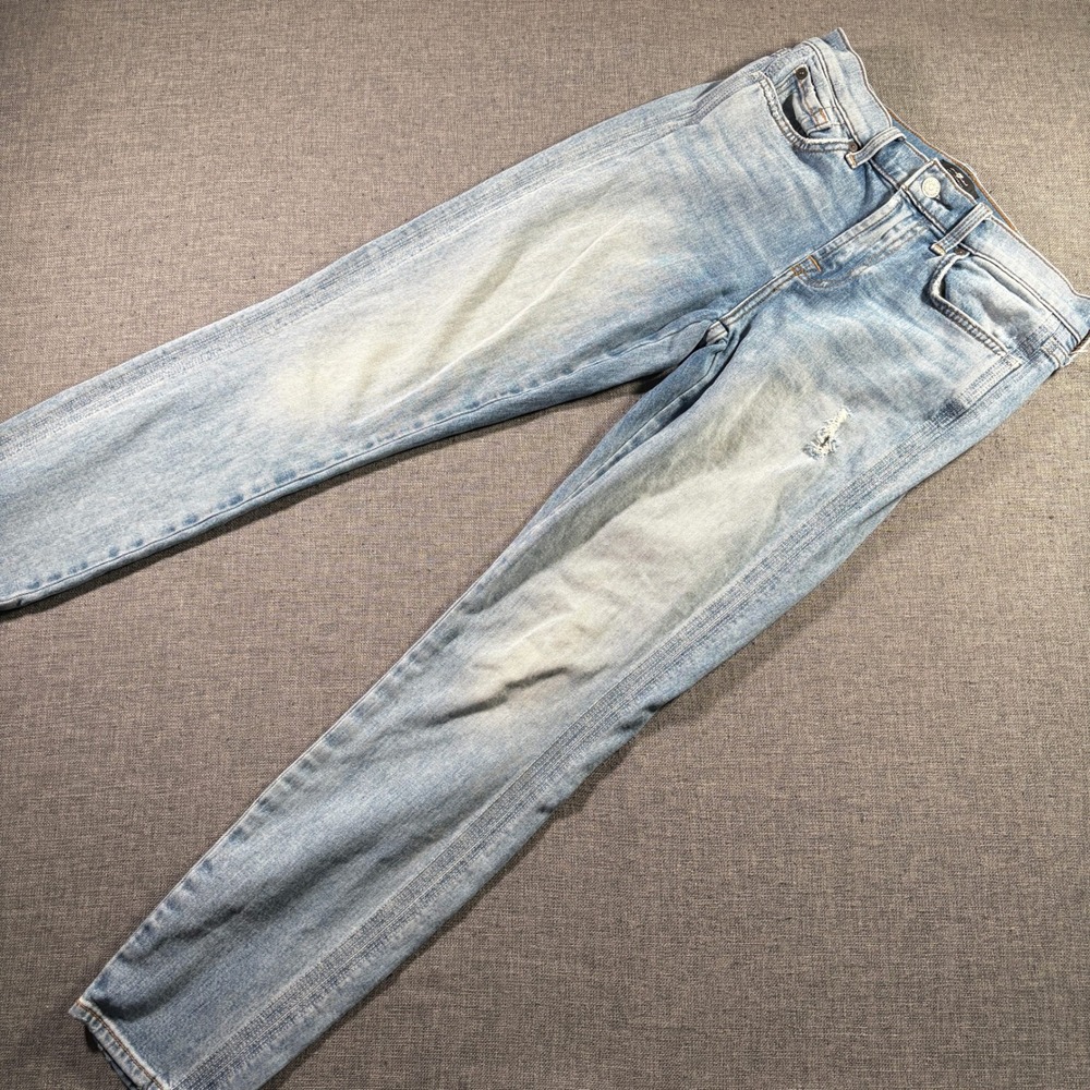 7 For All Mankind The‎ Skinny Light Wash Blue Jeans AU0150252N Size 28 Stretch